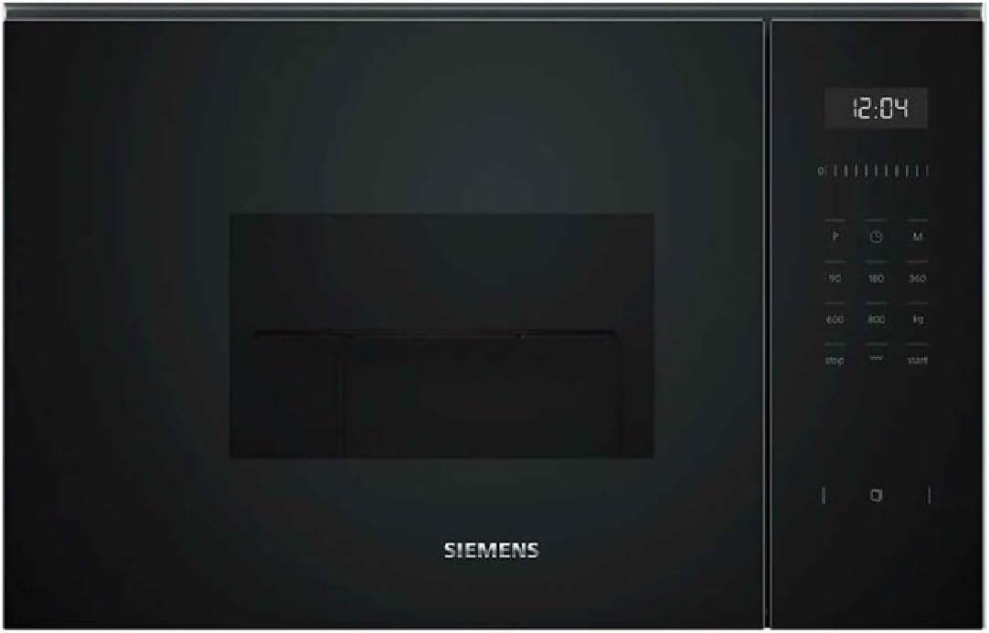 BE525LMB1 de SIEMENS, microondas con grill, Microondas integrable iQ500, 59 x 38 cm, cookControl, humidClean, Grill, Negro