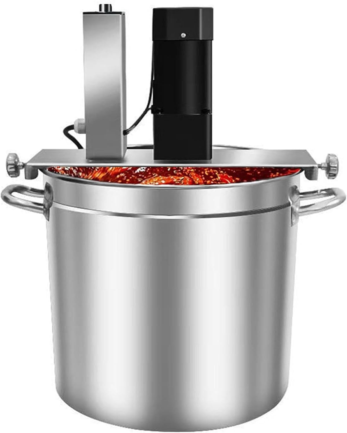 Mezclador de RETRIN, Automático de Alimentos, Olla Caliente Eléctrica de Acero Inoxidable, Raspador 4 Cuchillas, Velocidad Ajustable, para Mermeladas
