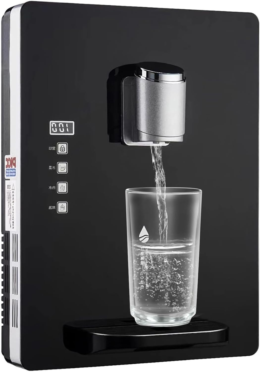 Dispensadores de agua caliente Generic, Grifo de agua caliente instantáneo de 2200 W, dispensador de agua montado en la pared con pantalla táctil