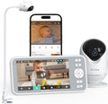 Monitores de vídeo Camara Vigilancia Bebe WiFi 1080p, Pantalla 5', Soporte con Pinza, Dr.Care