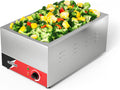 crosson Calentadores de comida, Bain Marie Gastronorm, calentador de alimentos profesional compatible con recipientes Gastronorm (GN) 1/1, temperatura
