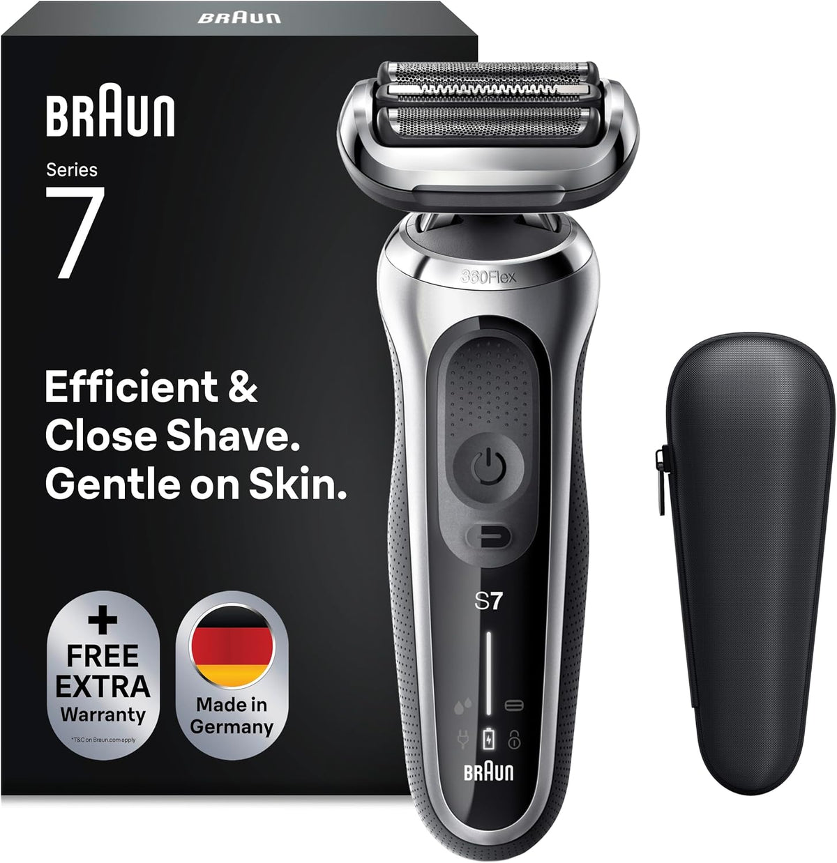 Braun Afeitadoras eléctricas de láminas para hombre, Series 7 Afeitadora Eléctrica Hombre, 71-S1000s, Plata