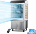 Ventiladores de pedestal Enfriador de aire portátil con tecnología de refrigeración evaporativa para el hogar, oficina, dormitorio y espacio personal