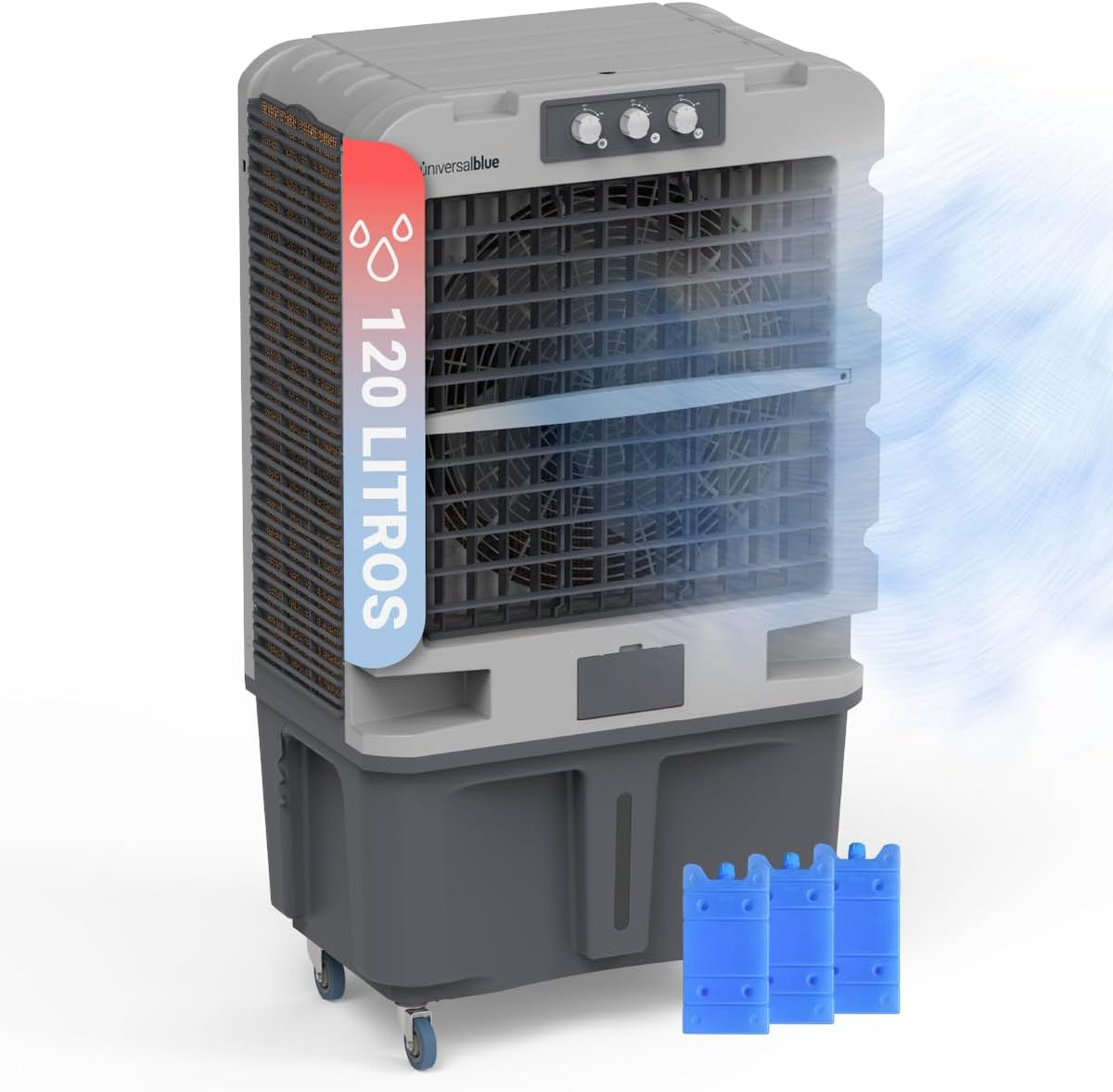 Aire acondicionado portátil UNIVERSALBLUE, Climatizador Modo Evaporativo y Frío Portatil