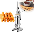 Máquinas para hacer donut Máquina para Hacer Churros Manual Comercial, Español Donut Churro Maker Machine, con 5 Tipos Moldes, Máquina para Hacer