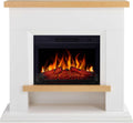 AF23S de ArtiFlame, chimenea eléctrica, Shelford blanca con efecto de llama LED, calefacción hasta 30 m², mando a distancia, diseño realista, ahorro
