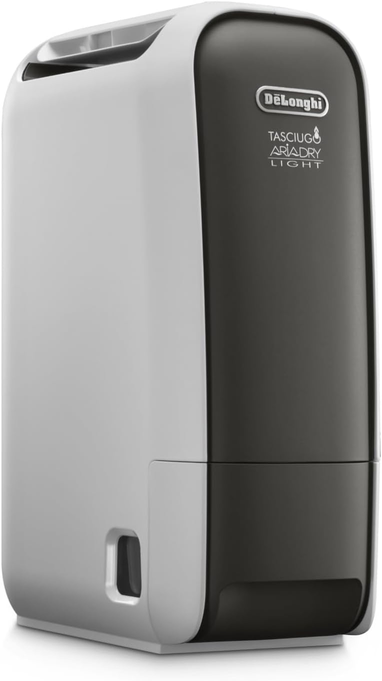 De'Longhi Deshumidificador, De'Longhi Tasciugo AriaDry Light - Deshumidificador portátil con tecnología Zeolite e ionizador, Elimina hasta 6 L/día
