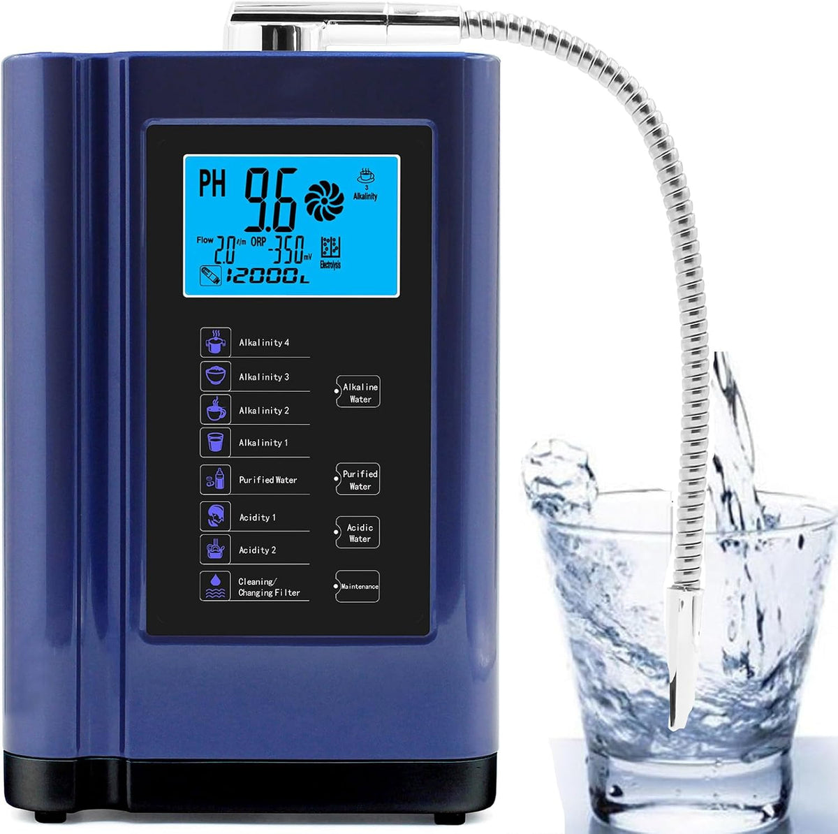 Jarras con filtro DPQYJPP, Ionizador Agua alcalina PH3.5-10.5 Generador de hidrógeno Purificador de máquina Filtro de Agua Potable con ácido alcalino