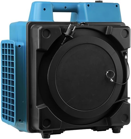 XPower Producto, Luftreiniger Air Mover Sealed Motor Low Profile Carpet Dryer, Air Blower Build-in GFCI Power Outlets & Hour Meter Dryer Floor Fan