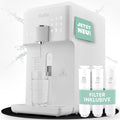 Aora Dispensadores de agua fría y fuent, AuRa - Sistema de ósmosis para agua potable [sin depósito] - Filtro espacioso y dispensador de agua caliente