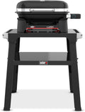 Parrillas eléctricas de exterior Weber, Lumin Compact Barbacoa eléctrica compacta con Soporte, hasta 315 °C, con termómetro Integrado en la Tapa