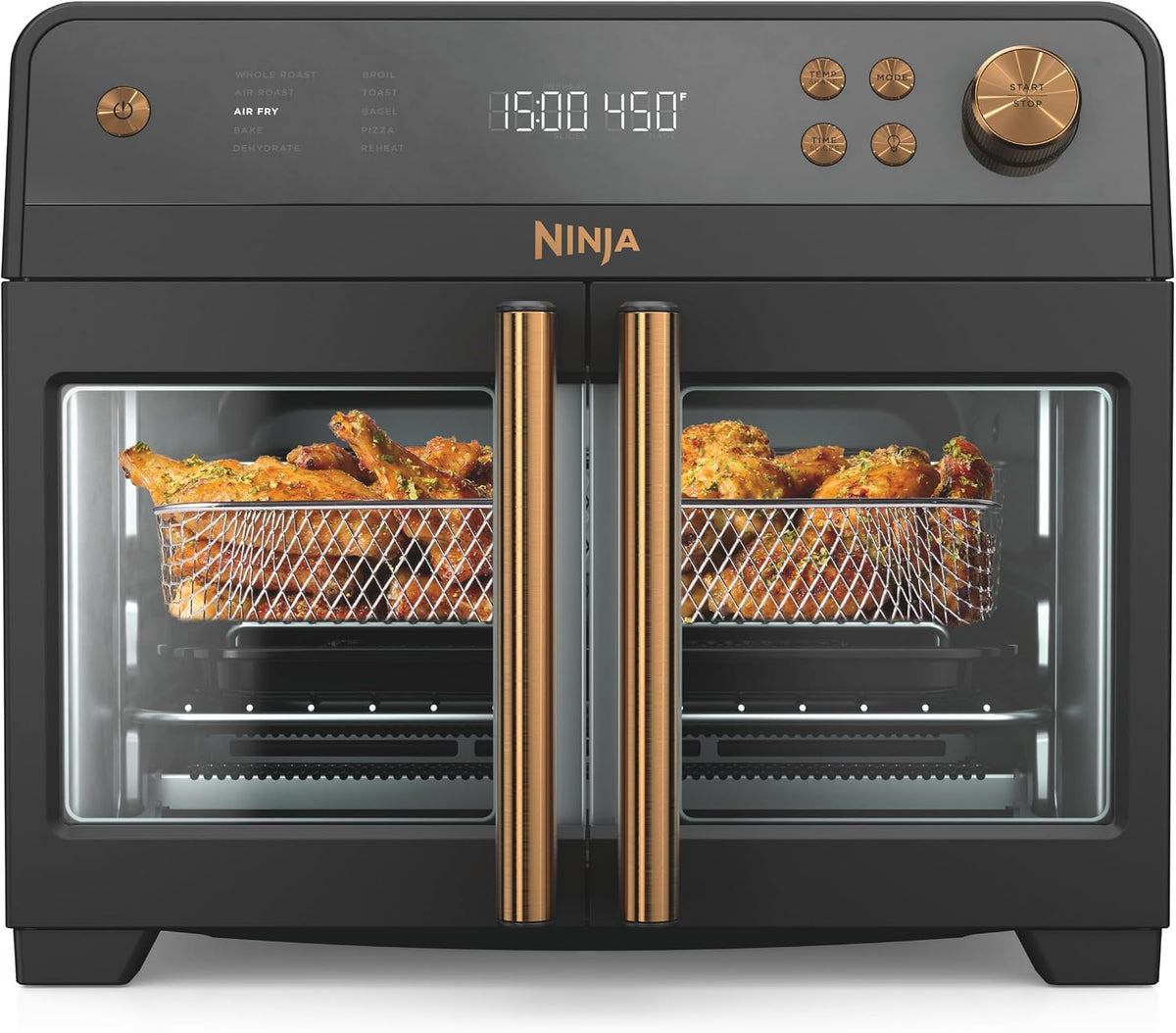 Ninja Freidora de aire, French Door Premier FO101BK - Horno de freír de aire, 10 en 1, negro