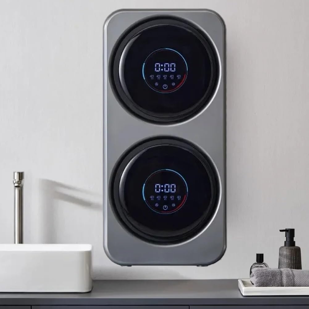 Lavadora de XGHDPBM, Mini Lavadora y Secadora, Lavadora de Ropa Interior Totalmente Automática, Lavadora Eléctrica de Escritorio/de Pared de 2 * 3, 5