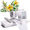 Generic Máquinas de coser controladas electrónicamente, Máquina automática de bordado computarizada con 150 diseños integrados, pantalla táctil LCD