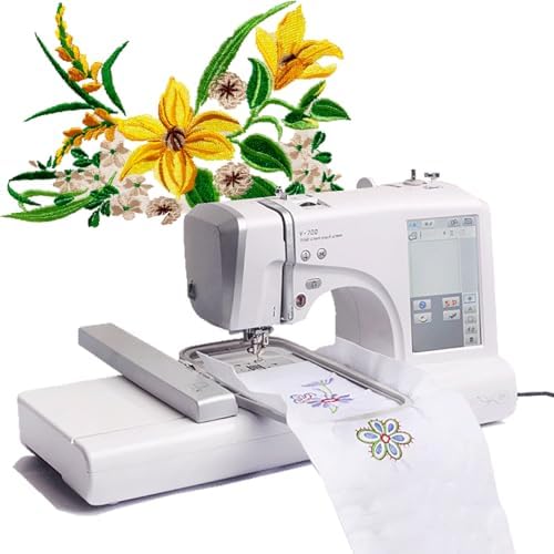 Generic Máquinas de coser controladas electrónicamente, Máquina automática de bordado computarizada con 150 diseños integrados, pantalla táctil LCD