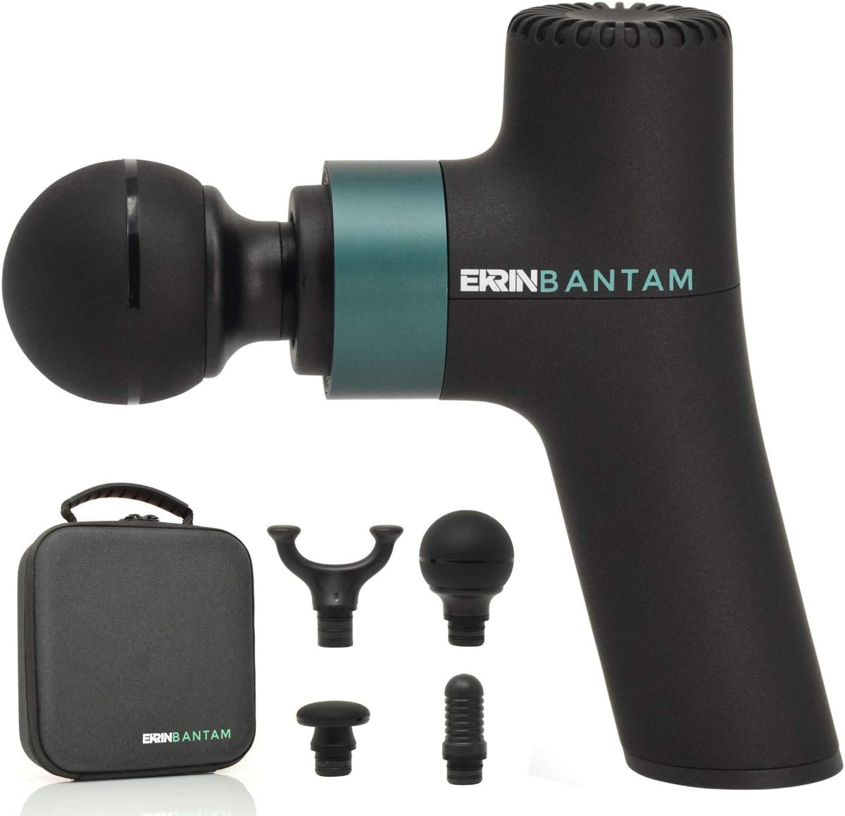 Ekrin Athletics Masajeadores eléctricos de mano, Bantam - Mini pistola de masaje, masajeador de percusión delgado y ligero para dolores musculares y