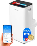 Midea Aire acondicionado portátil, Pingüino Aire Acondicionado Portátil Frío y Calor 3000 Frigorías / 12000 BTU - Climatizador silencioso con bomba