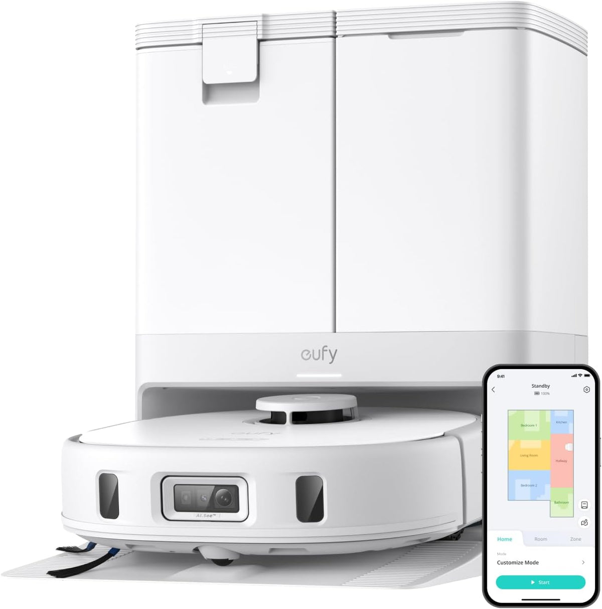 Robot aspirador eufy X10 Pro Omni Robot Aspirador, 8000Pa (Reacondicionado), Amazon Renewed